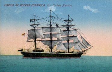 POSTAL PV10750: Corbeta Nautilus, Marina de Guerra Española