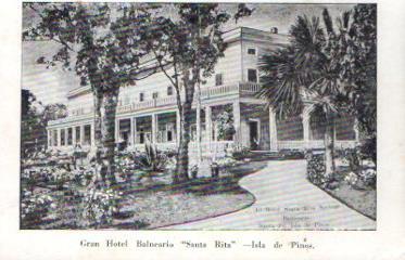 POSTAL PV10756: Hotel Balneario Santa Rita en Isla de Pinos