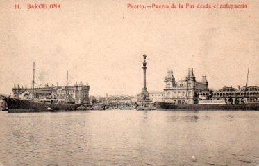 POSTAL PV10759: Puerta de la Paz desde el antepuerto de Barcelona