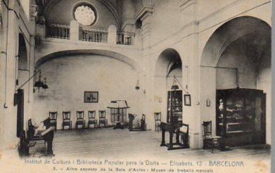 POSTAL PV10784: Institut de Cultura i Biblioteca per la Dona a Barcelona Sala d'Actes