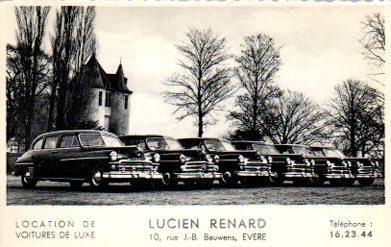 POSTAL PV10813: Lucien Renard location de voitures de luxe, Evere