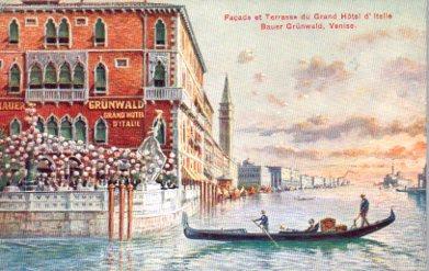 POSTAL PV10816: Façade et Terrase du Grand Hotel d'Italie Bauer Gruneald, Venise