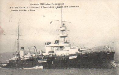 POSTAL PV10788: Patrie Cuirasse a tourelles, Marine Militaire Francaise