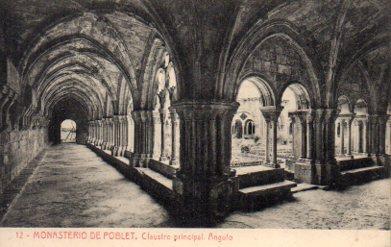 POSTAL PV10804: Claustro principal, Monasterio de Poblet