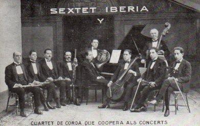 POSTAL PV10801: Sextet Iberia i cuartet de corda que coopera als concerts