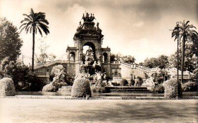 POSTAL PV11029: Parque de la Ciudadela cascada, Barcelona