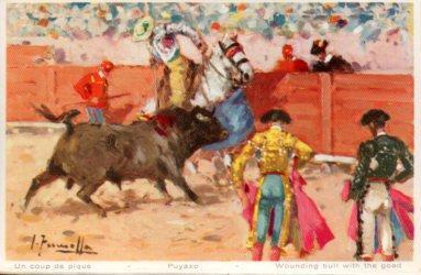 POSTAL PV11040: Corrida de toros. Puyazo