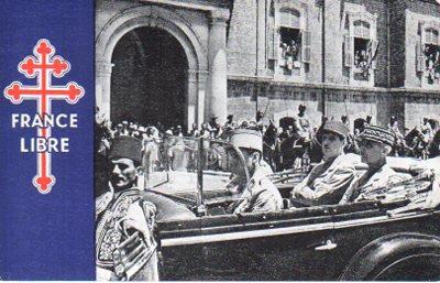 POSTAL PV11006: General Gaulle et le General Catroux visitent Beyrouth