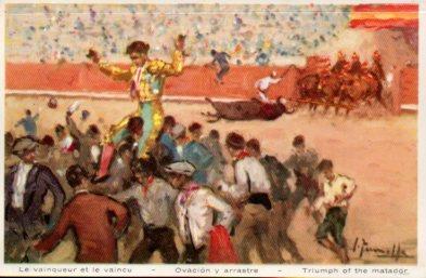 POSTAL PV11045: Corrida de toros. Ovacion y arrastre