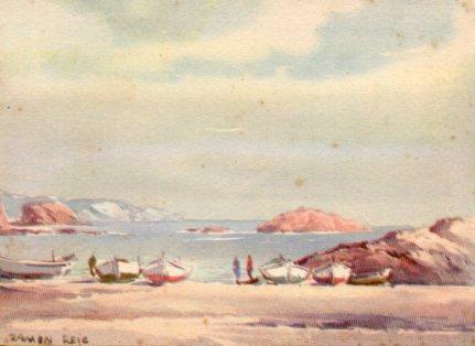 POSTAL PV11079: Tossa de Mar La playa y S'Illa por Ramon Reig 