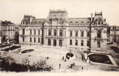 POSTAL PV10951: Lyon. La Prefecture du Rhode
