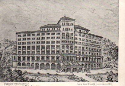 POSTAL PV10922: Colegio Montserrat en avenida Vallvidrera, Barcelona