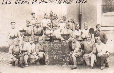 POSTAL PV10998: Los heroes de Verdun 16 mars 1916