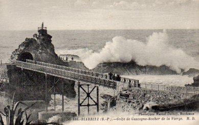 POSTAL PV10961: Biarritz. Golfe de Gascogne Rocher de la Vierge