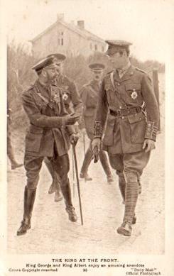 POSTAL PV10966: King George and King Albert at the front