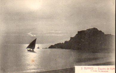 POSTAL PV10971: Blanes, efectes de llum