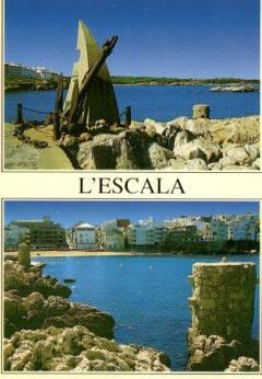 POSTAL PV10515: L'Escala diversos aspectes, Costa Brava