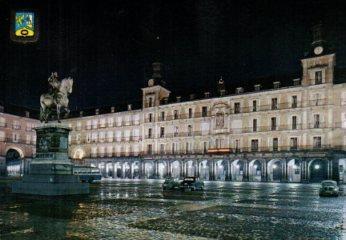 POSTAL PV10460: Madrid  Plaza Mayor vista nocturna