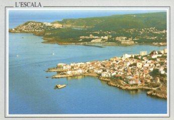 POSTAL PV10471: Vista aerea L'Escala, Costa Brava