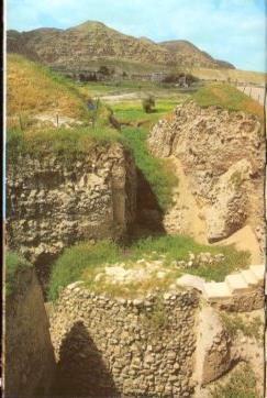 POSTAL PV10687: Jericho, View to the Mt. of Temptation fron the excavations