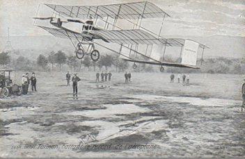 POSTAL PV10723: Henri Farman battant le record de l'aeroplane