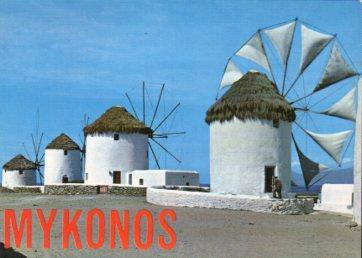 POSTAL PV10699: Mykonos, the picturesque windmills
