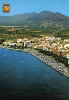 POSTAL PV10588: Vista aerea parcial de Roses, Costa Brava