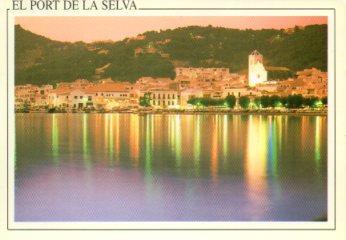 POSTAL PV10599: Port de la Selva vista nocturna