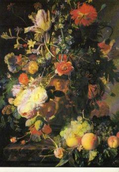 POSTAL PV10587: Flowers and fruit, Jan Van Huysum