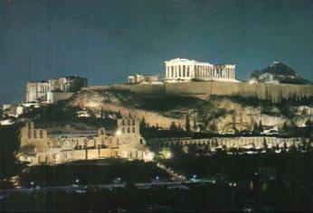 POSTAL PV10623: Acropolis by night, Athens