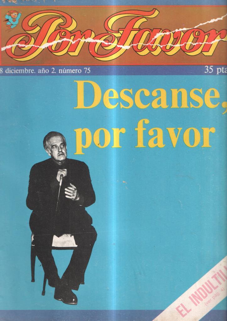 Por Favor numero 075: Descanse, por favor