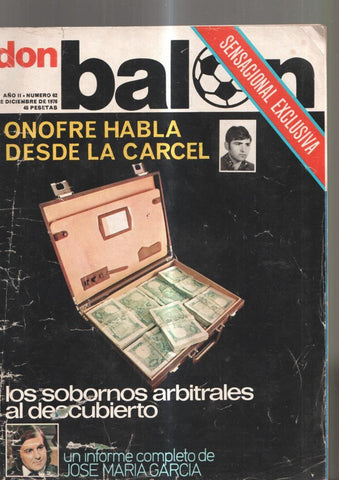 Don Balon numero 62, 7 de diciembre 1976: Onofre habla desde la carcel- Los