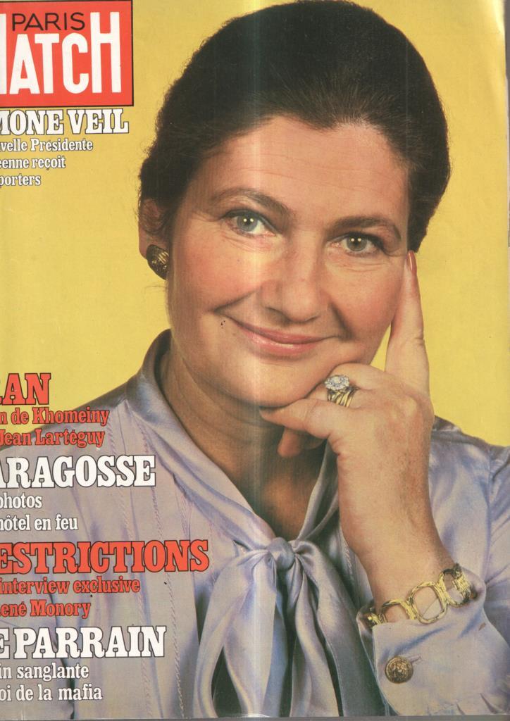 Paris Match julio 1979: Simone Veil. La nouvelle Presidente europeenne reçoit