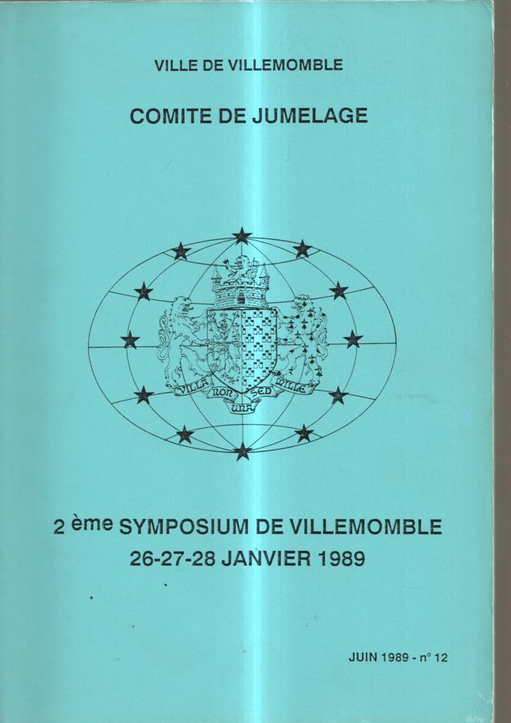 2 eme Symposium de Villemomble 26-27-28 janvier 1989 numero 12