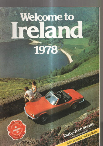 Welcome to Ireland 1978. Duty free goods from 1 march 1978. With inclusive 