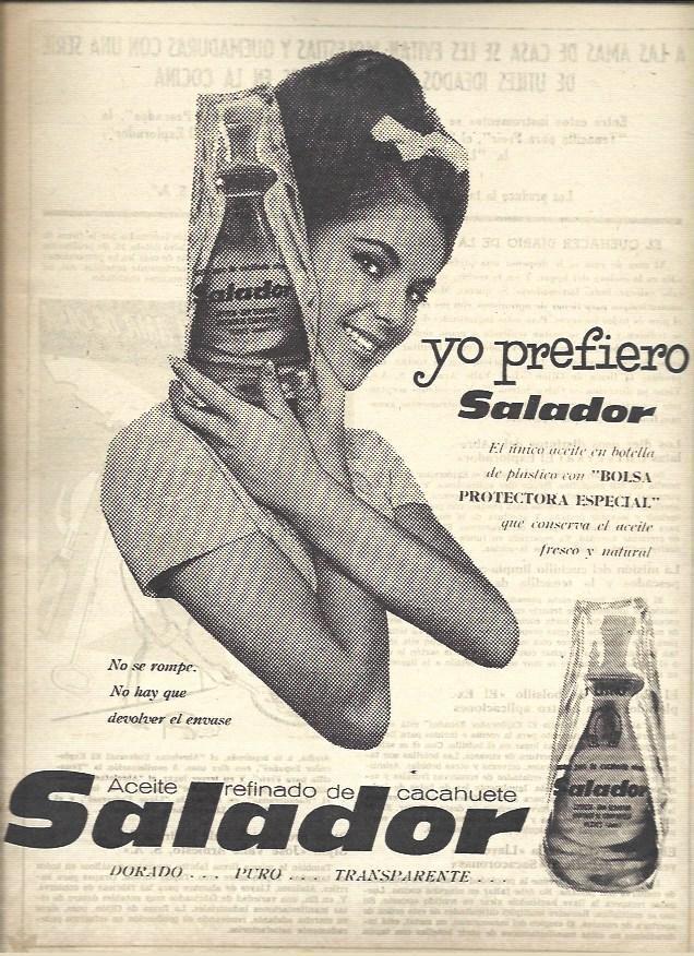 LAMINA 36653: Publicidad de aceite de cacahuete Salador