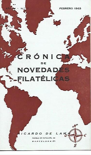 LAMINA 36695: Cronica de Novedades Filatelicas, febrero 1963