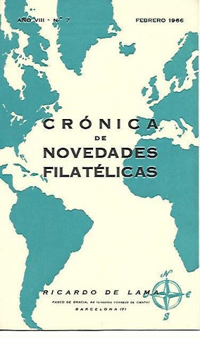 LAMINA 36706: Cronica de Novedades Filatelicas, febrero 1966