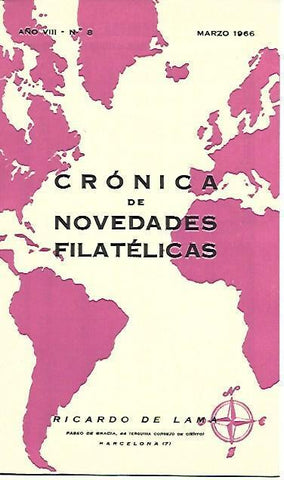 LAMINA 36707: Cronica de Novedades Filatelicas, marzo 1966