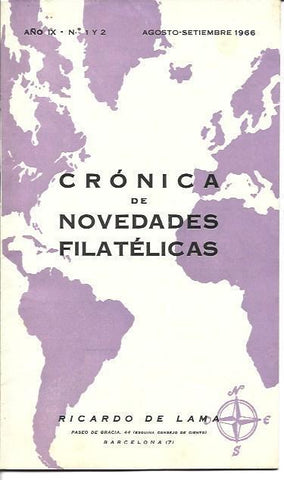 LAMINA 36710: Cronica de Novedades Filatelicas, agosto-septiembre 1966