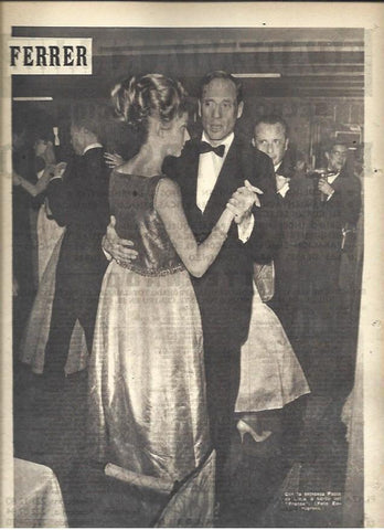 LAMINA 36646: Mel Ferrer bailando con la Princesa Paola de Lieja