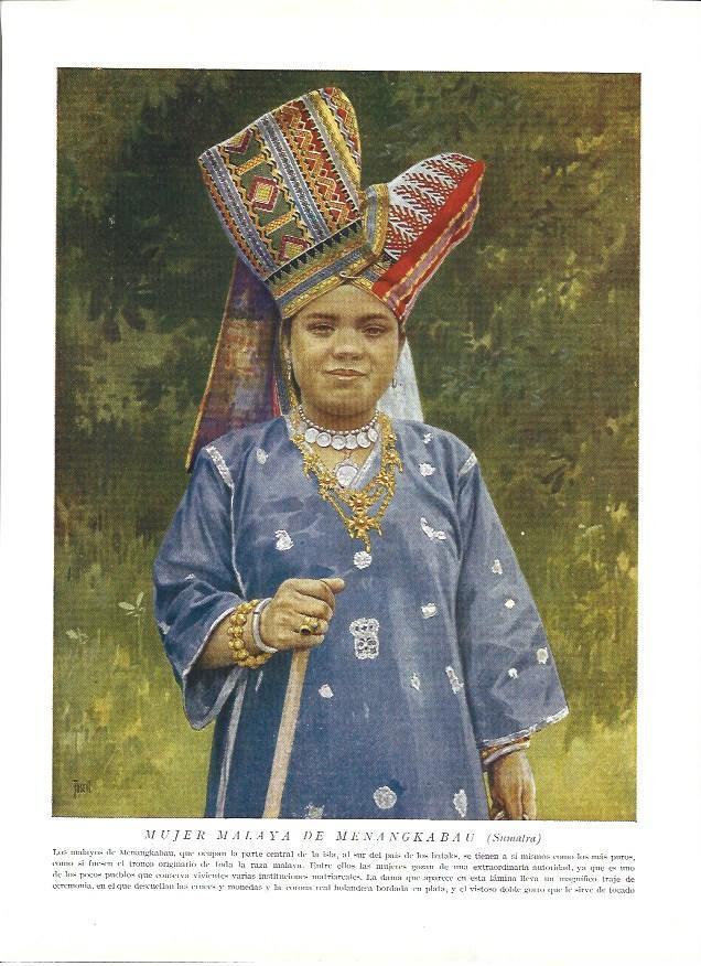 LAMINA 36563: Mujer malaya de Menangkabau