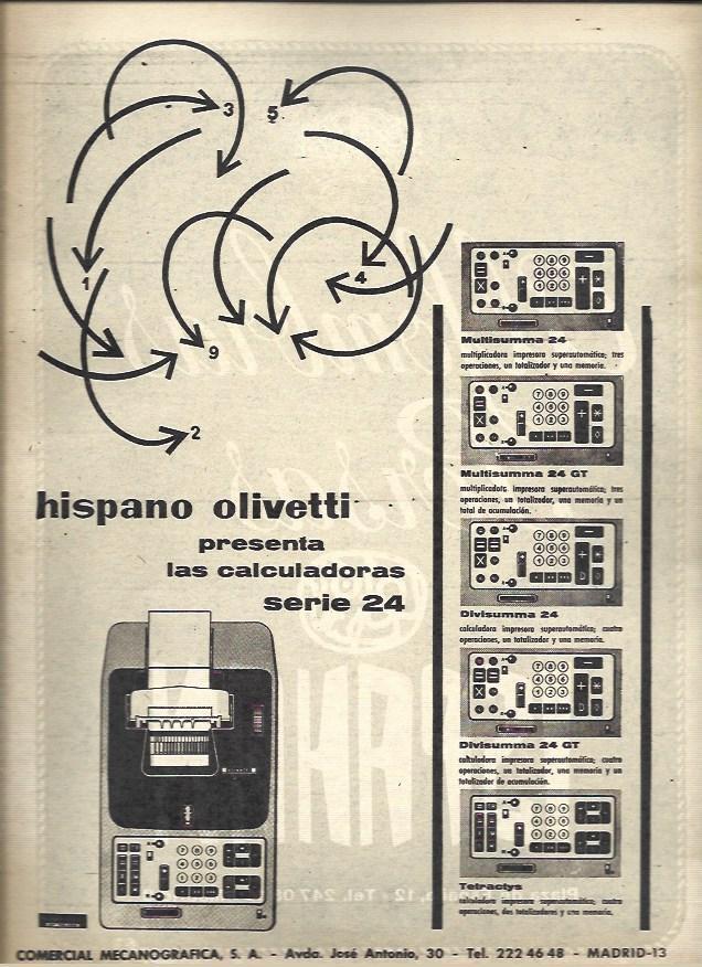 LAMINA 36611: Publicidad de Hispano Olivetti