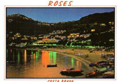 POSTAL PV11639: Canyelles Petites vista nocturna, Roses