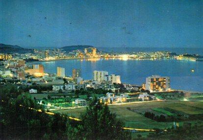 POSTAL PV11654: San Antonio de Calonge vista noctura al fondo Palamos