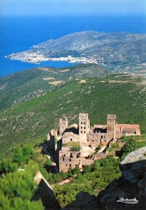 POSTAL PV11634: San Pere de Roda i Port  de la Selva al fondo