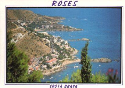 POSTAL PV11631: Playas y costa en Roses, Costa Brava