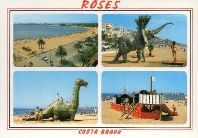 POSTAL PV11695: Playa nueva y diversas vistas en Roses  PV11695