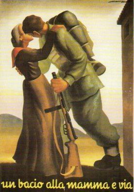 POSTAL PV11701: Un bacio alla mamma e via