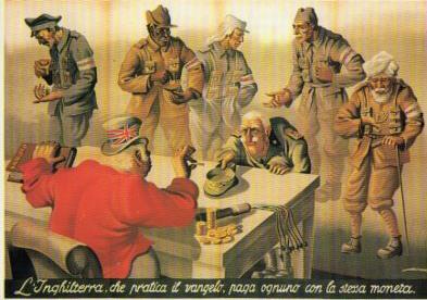 POSTAL PV11703: L'Inghilterra che pratica il Vangelo paga ognuno con la stessa moneta